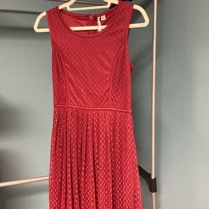 LC Lauren Conrad Red Sleeveless Fit & Flare Lace Dress - Size 6